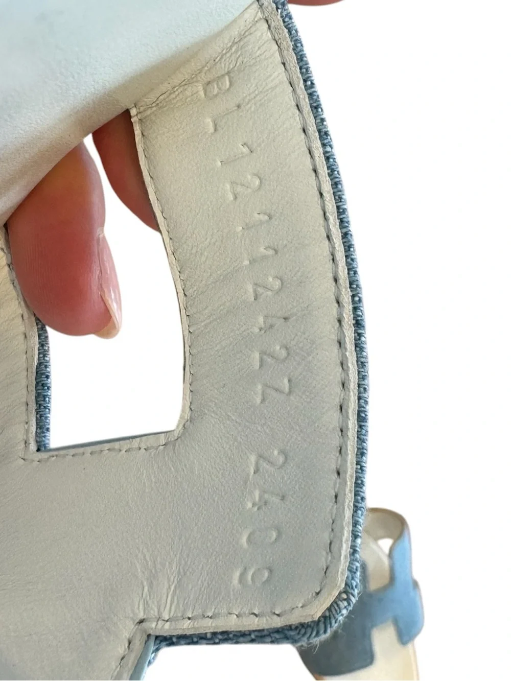 Hermes Oran Sandals in Bleu Clair NWOT